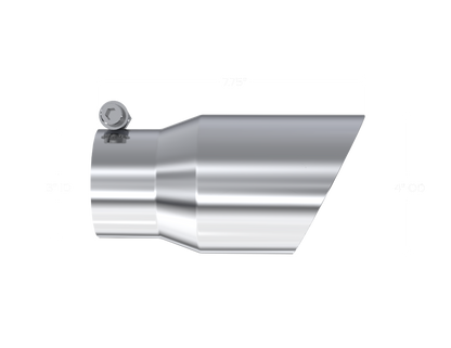 MBRP Universal Tip 4in O.D. Dual Wall Angled 3in inlet 8in length T304 - T5122 MBRP