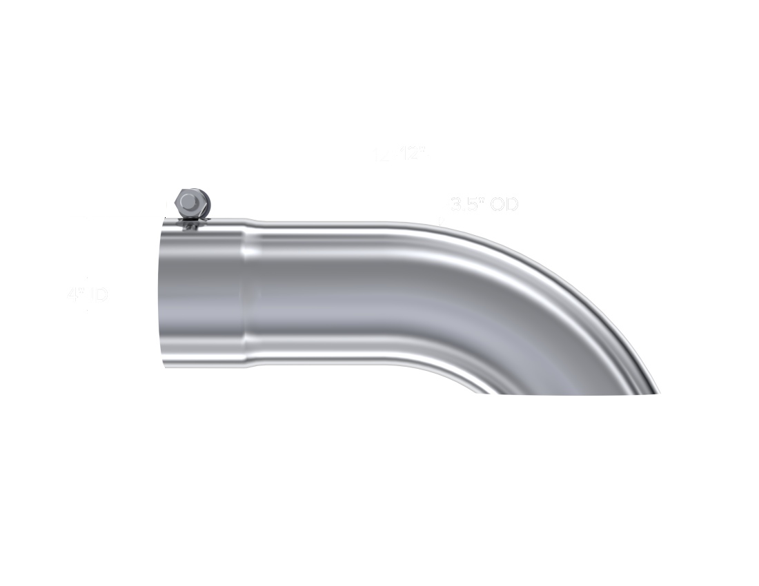 MBRP Universal Tip 3.5in O.D. Turn Down 3 inlet 12 length - T5080 MBRP