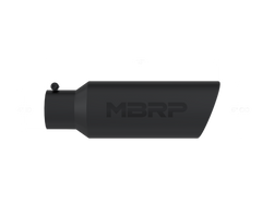 MBRP Tip, 6" O.D. Rolled End, 4" inlet 18" in length, Black Coated