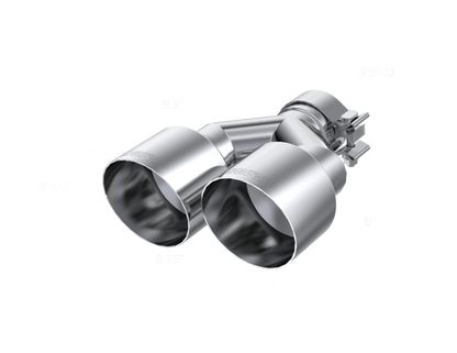 MBRP Universal T304 SS Dual Tip 4in OD/2.5in Inlet - T5177 MBRP