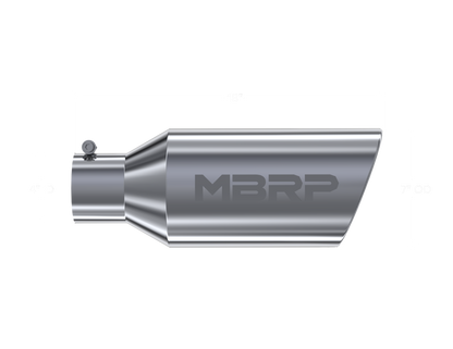 MBRP Universal Tip 7inch O.D. Rolled End 4inch inlet 18inch length - T304 (SINGLE TIP) - T5126 MBRP