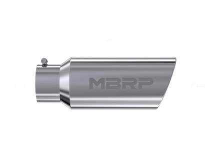 MBRP Universal Tip 7in O.D. Rolled End 5in inlet 18in length - T304 (SINGLE TIP) - T5127 MBRP