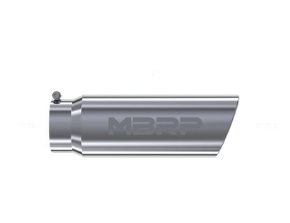 MBRP Universal Tip 6in OD Angled Rolled End 5in Inlet 18in Lgth T304 Exhaust - T5125 MBRP