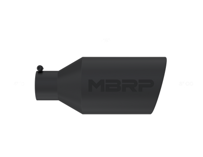 MBRP 8 Inch O.D. Rolled End 4 Inch Inlet 18 Inch Length Exhaust Tip T5128BLK MBRP