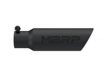 Load image into Gallery viewer, MBRP T5106BLK Exhaust Tip 3 1/2 Inch O.D. Dual Wall Angled 2 1/2 Inch Inlet 12 Inch Length Black Finish