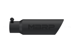 MBRP T5106BLK Exhaust Tip 3 1/2 Inch O.D. Dual Wall Angled 2 1/2 Inch Inlet 12 Inch Length Black Finish