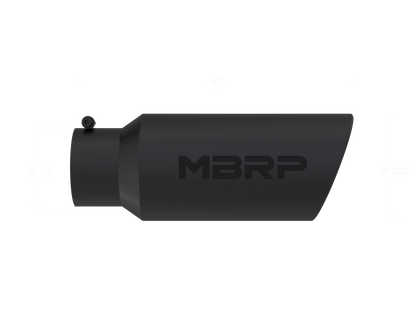 MBRP 7" OD Angled Rolled End 5" Inlet 18" Length Exhaust Tip w/ Black Finish T5127BLK MBRP