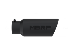MBRP 7" OD Angled Rolled End 5" Inlet 18" Length Exhaust Tip w/ Black Finish T5127BLK