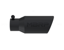 Load image into Gallery viewer, MBRP Universal Angled Rolled End Tip 4in OD / 2-3/4in Inlet / 10in Length - Black