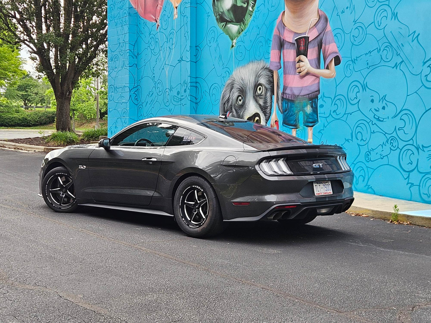 elite race fab ford mustang gt with exhaust system