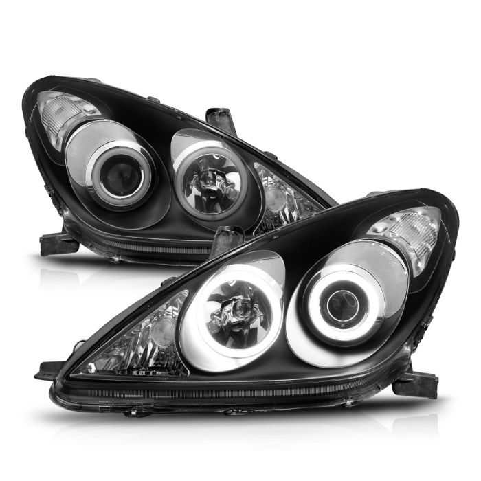 ANZO LEXUS ES 300 02-03 / ES 330 04 PROJECTOR HEADLIGHTS BLACK W/ RX HALO (NOT FOR FACTORY HID MODELS) - 121232