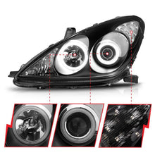 Load image into Gallery viewer, ANZO LEXUS ES 300 02-03 / ES 330 04 PROJECTOR HEADLIGHTS BLACK W/ RX HALO (NOT FOR FACTORY HID MODELS) - 121232