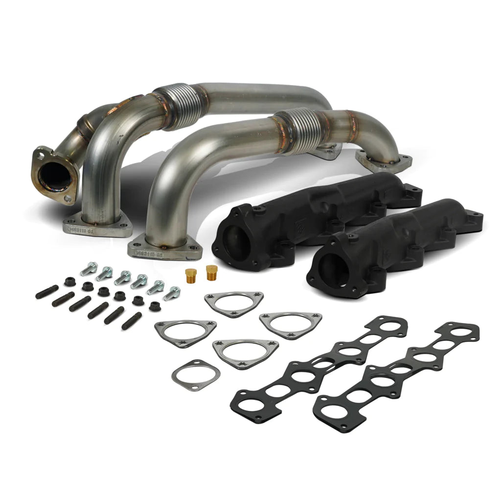 BD Diesel EXHAUST MANIFOLD & UP-PIPE KIT FORD F250/F350/F450/F550 SUPER DUTY 6.4L POWER STROKE 2008-2010 - 1041484 BD Diesel