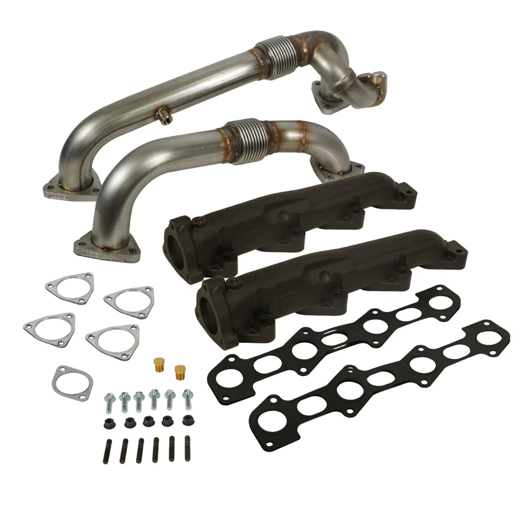 BD Diesel EXHAUST MANIFOLD & UP-PIPE KIT FORD F250/F350/F450/F550 SUPER DUTY 6.4L POWER STROKE 2008-2010 - 1041484 BD Diesel