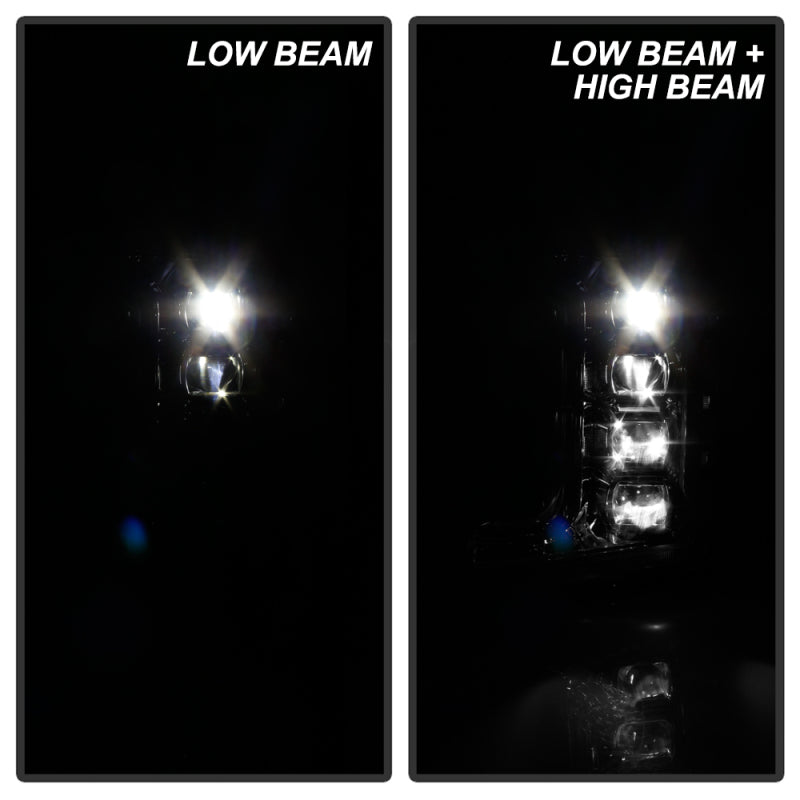 Spyder Ford F-250/F-350/F450 17-18 Full LED Headlights Black PRO-YD-FS17HALAP-SEQ-C SPYDER
