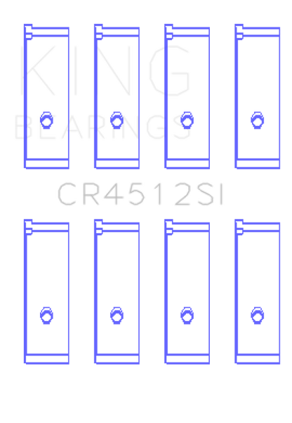 King Engine Bearings Honda D17A1/2 1.7L 16V (Size +1.0mm) Connecting Rod Bearing Set