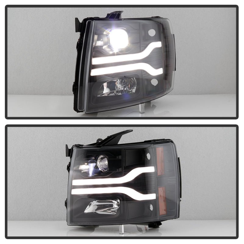 Spyder Chevy Silverado 1500 07-13/2500HD/3500HD 07-14 LED Black PRO-YD-CS07V3PL-BK SPYDER