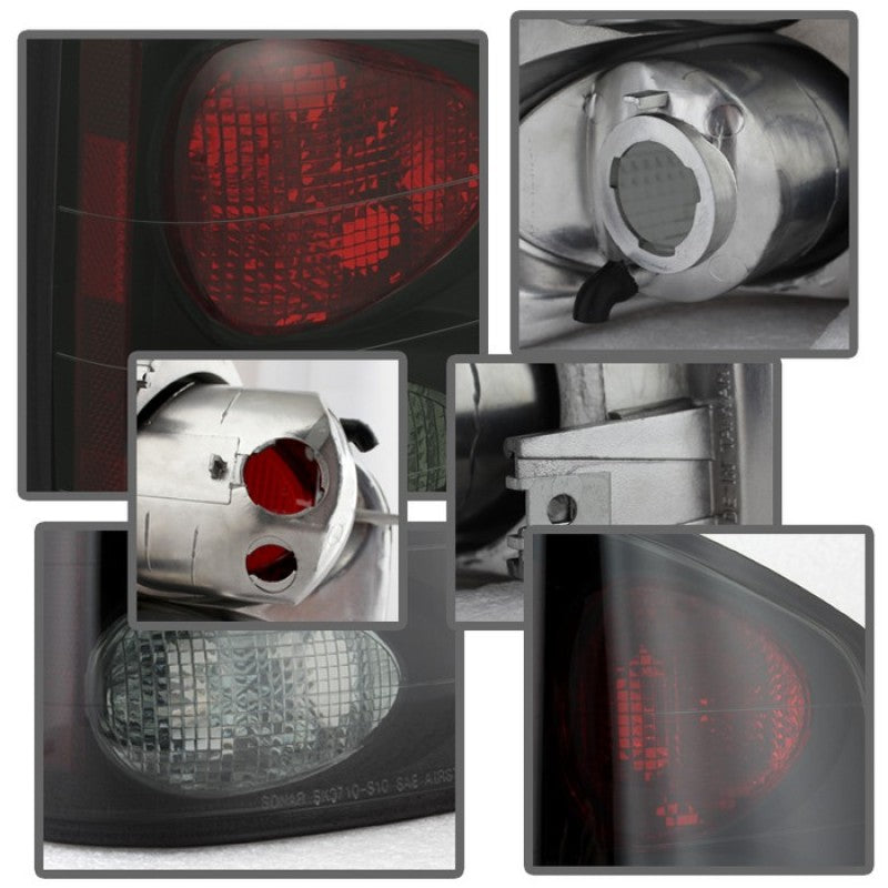 Spyder Chevy S10 94-04/Isuzu Hombre 96-00 Euro Tail Lights Blk Smke ALT-YD-CS1094-BSM SPYDER