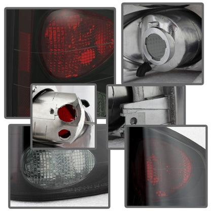 Spyder Chevy S10 94-04/Isuzu Hombre 96-00 Euro Tail Lights Blk Smke ALT-YD-CS1094-BSM SPYDER