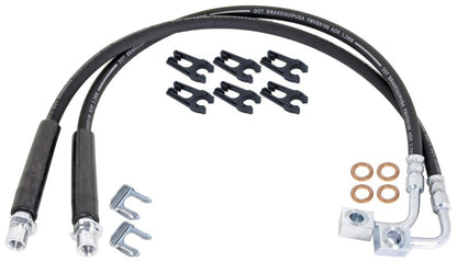 RockJock JT Gladiator Brake Hose Kit Rear w/ Hoses Frame Clips Copper Washers ABS Wire Clips Pair RockJock