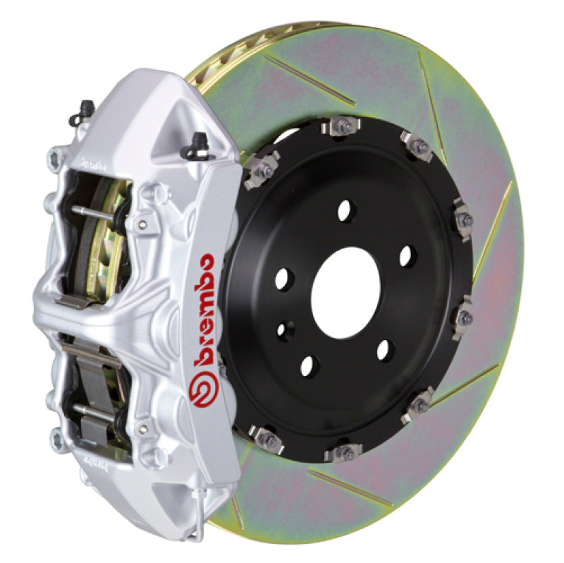 Brembo 08-09 G8 Front GT BBK 6 Piston Cast 365x34 2pc Rotor Slotted Type-1-Silver Brembo