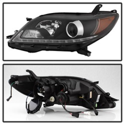 Spyder 2015-2017 Toyota Sienna Projector Headlights - DRL LED - Black PRO-YD-TSEN15-DRL-BK SPYDER