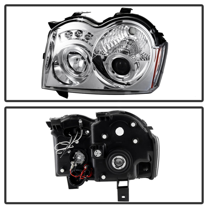 Spyder Jeep Grand Cherokee 05-07 Projector Headlights LED Halo LED Chrm Low 9006 PRO-YD-JGC05-HL-C SPYDER