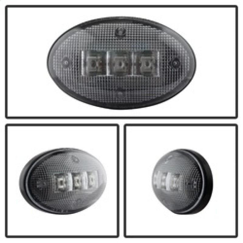 Xtune Ford Superduty F250-F550 99-10 Dually Fender LED Side Fender Lights Clear ACC-LED-FDSD99-SL-C SPYDER