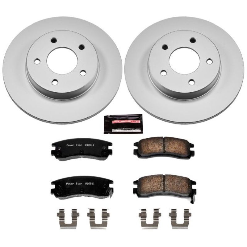 Power Stop 94-96 Cadillac DeVille Rear Z17 Evolution Geomet Coated Brake Kit PowerStop