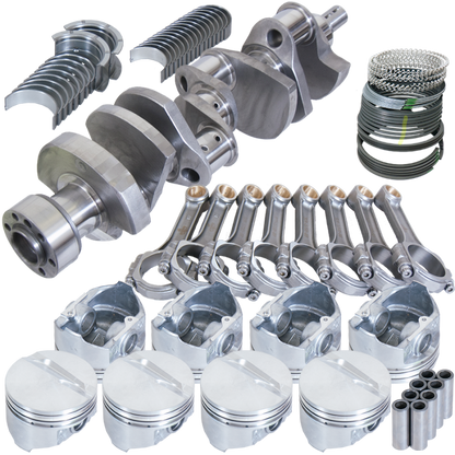 Eagle Chevy 350 1Pc 3.750in Crank 5.700in I-Beam Rods 4.060in Pistons 153 Tooth FP Balanced Assembly