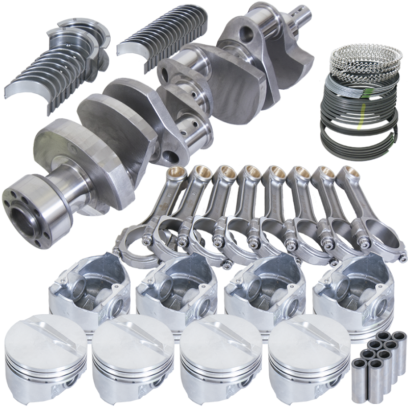 Eagle Chevy 350 1Pc 3.750in Crank 6.000in I-Beam Rod 4.030in Pistons 168 Tooth FP Balanced Assembly