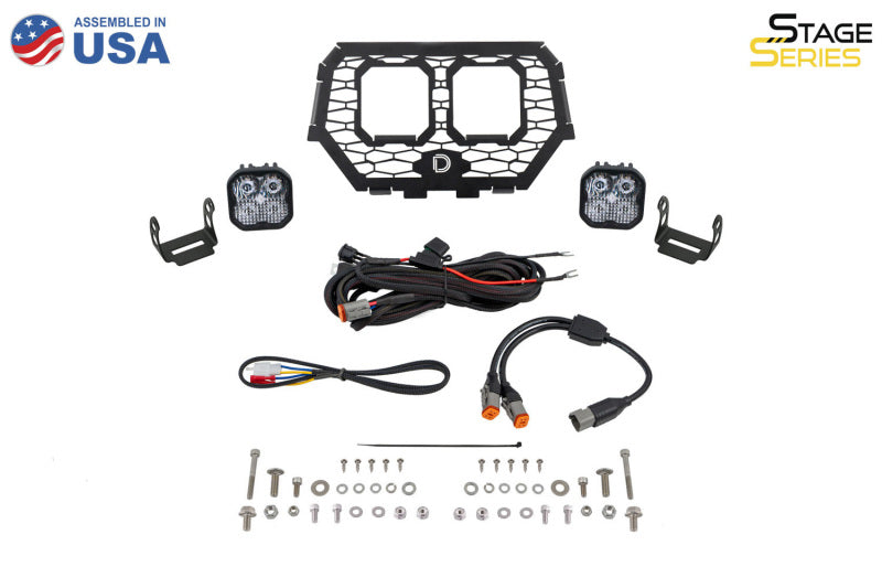 Diode Dynamics 14-18 Polaris RZR XP Stage Series LED Grille Kit Bracket Kit Diode Dynamics