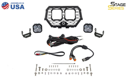 Diode Dynamics 14-18 Polaris RZR XP Stage Series LED Grille Kit - Sport White Combo Diode Dynamics