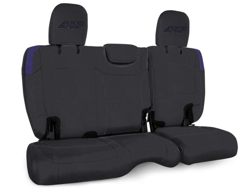 PRP Jeep Wrangler JL Rear Bench CoversU - 4 door with no armrest - Black/Purple B043-08