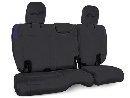 PRP Jeep Wrangler JL Rear Bench CoversU - 4 door with no armrest - Black/Purple B043-08