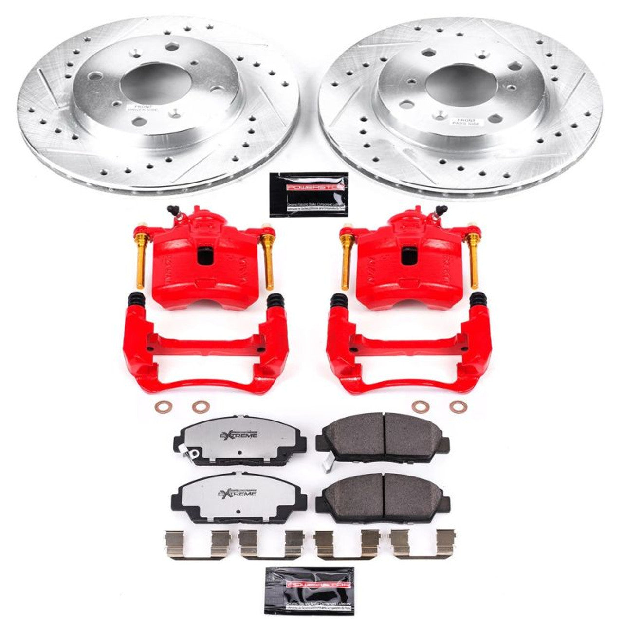 Power Stop 92-96 Honda Prelude Front & Rear Z26 Street Warrior Brake Kit w/Calipers