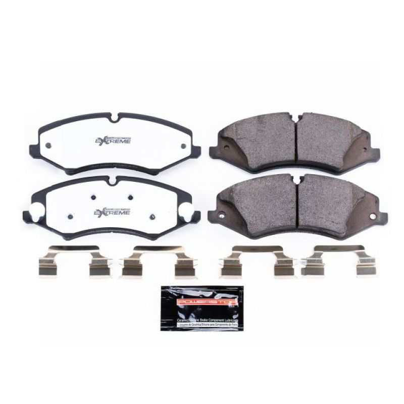 Power Stop 2017 Land Rover Discovery Front Z36 Truck & Tow Brake Pads w/Hardware PowerStop