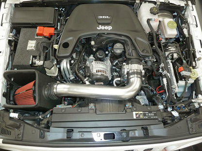 Spectre 2018 Jeep Wrangler V6-3.6L F/I Air Intake Kit - Polished w/Red Filter Spectre