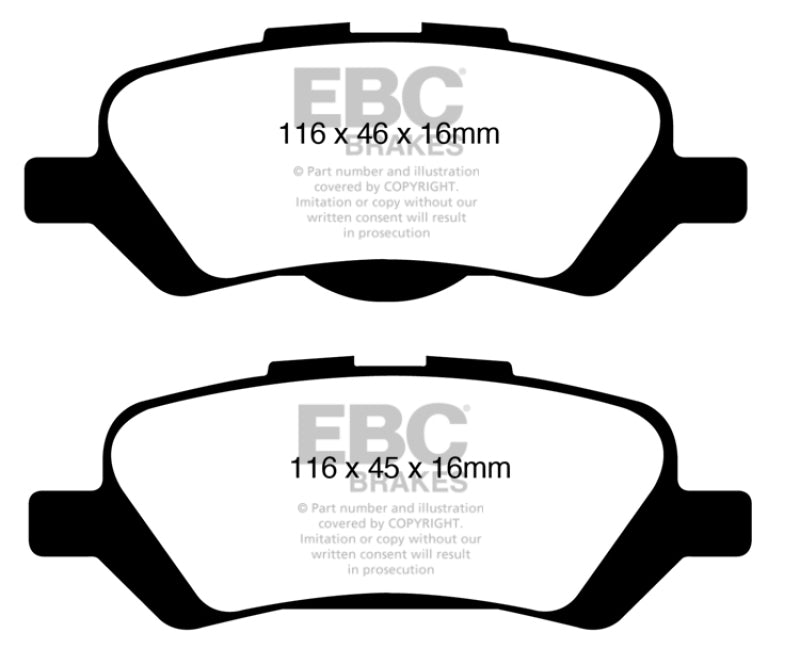 EBC GreenStuff Rear Brake Pads - DP61852 EBC