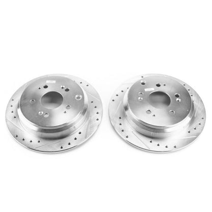 Power Stop 05-10 Honda Odyssey Rear Evolution Drilled & Slotted Rotors - Pair PowerStop