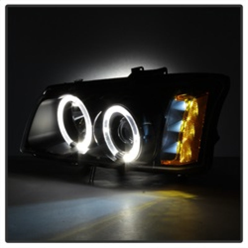 Spyder Chevy Silverado 1500 03-06 Projector LED Halo LED Amber Reflctr Blk PRO-YD-CS03-AM-BK SPYDER
