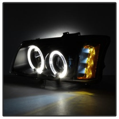 Spyder Chevy Silverado 1500 03-06 Projector LED Halo LED Amber Reflctr Blk PRO-YD-CS03-AM-BK SPYDER