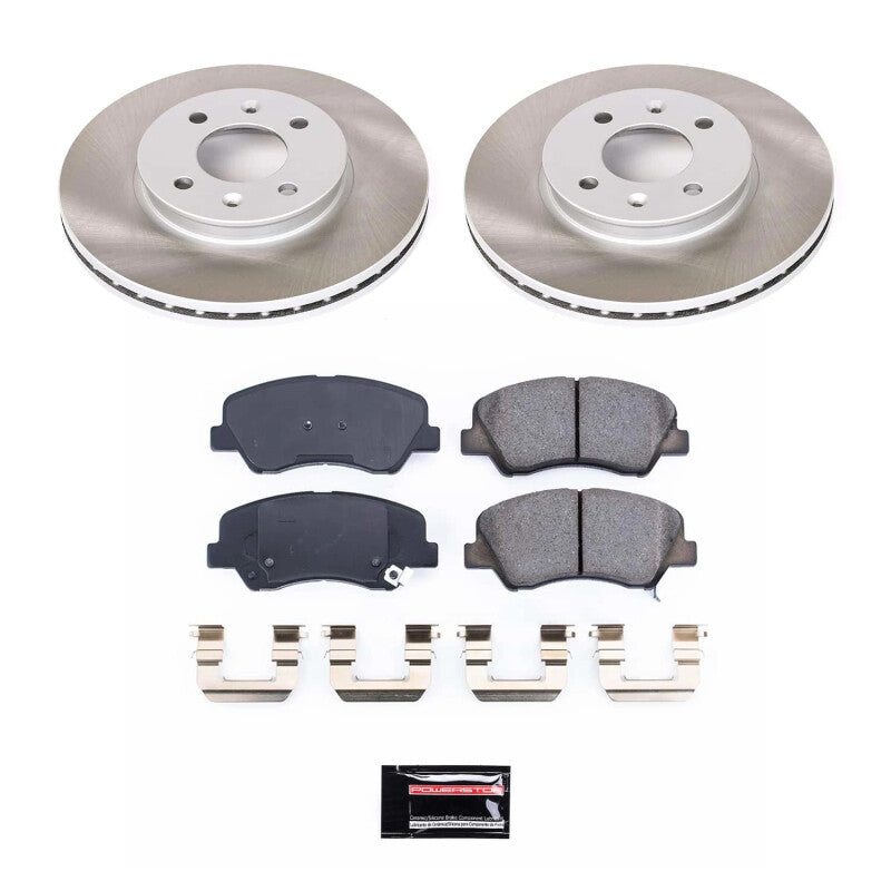 Power Stop 12-17 Kia Rio Front Semi-Coated Rotor Kit