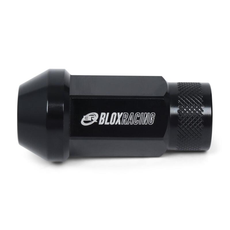 BLOX Racing Street Series Forged Lug Nuts - Black 12 x 1.25mm - Set of 20 (New Design) BXAC-00107-SSBK BXAC-00107-SSBK
