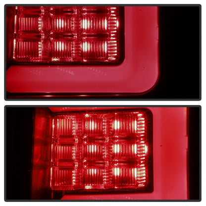 Spyder 07-10 Jeep Grand Cherokee Light Bar LED Tail Lights - Black Smoke ALT-YD-JGC07V2-LB-BSM SPYDER