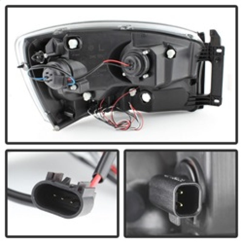 Spyder Dodge Ram 1500 06-08/Ram 2500 06-09 Projector Headlights LED Halo LED Blk PRO-YD-DR06-HL-BK SPYDER