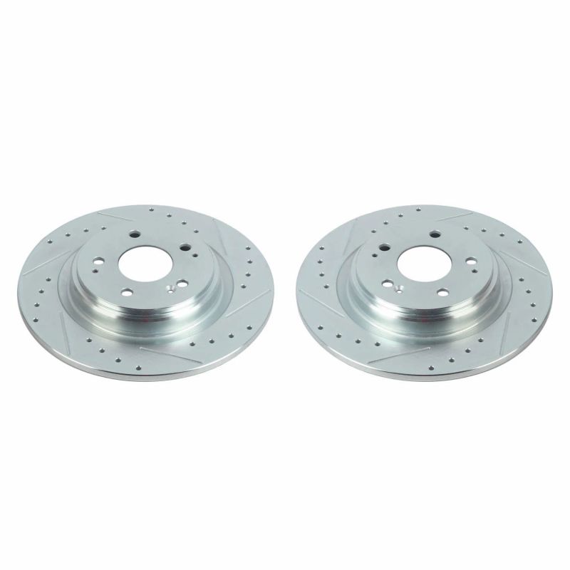 Power Stop 17-20 Acura MDX Rear Evolution Drilled & Slotted Rotors - Pair PowerStop
