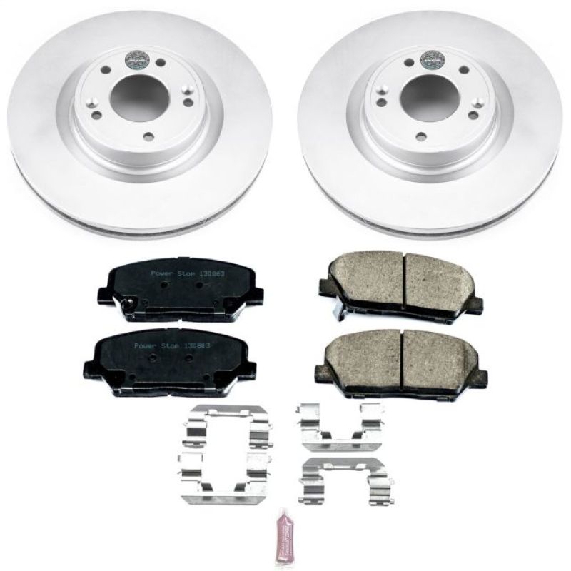 Power Stop 10-16 Hyundai Genesis Coupe Front Z17 Evolution Geomet Coated Brake Kit PowerStop