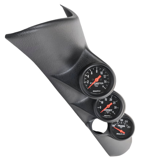 Autometer 98-02 Ram L6-5.9L Diesel A-Pillar Z-Gauge Kit Boost/EGT/Trans 35PSI / 1600 Deg / 250 Deg AutoMeter