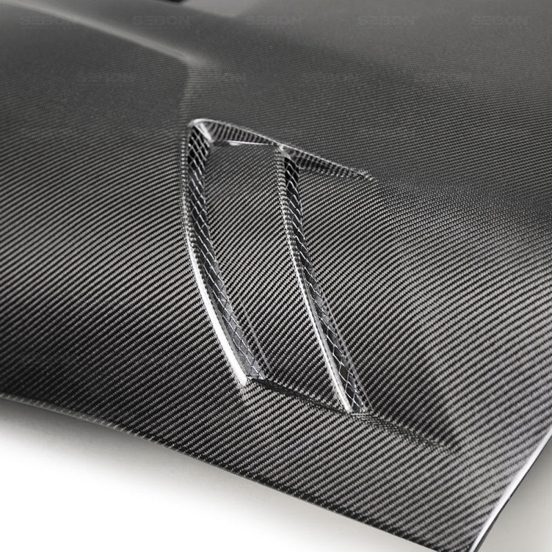 Seibon TSII-style double sided carbon fiber hood for 2020-2023 Toyota Supra - HD20TYSUP-TSII-DS